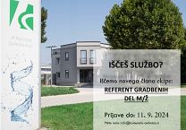ZAPOSLIMO REFERENTA GRADBENIH DEL