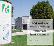 ZAPOSLIMO VZDRŽEVALCA ČISTILNIH NAPRAV M/Ž